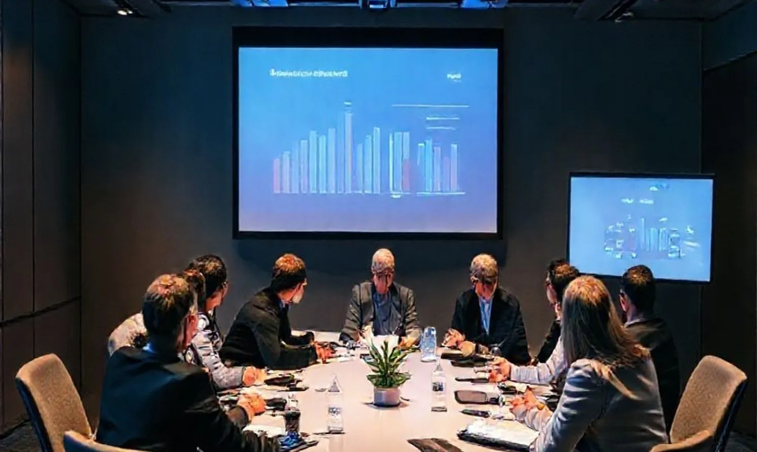 Sales strategy meeting conference